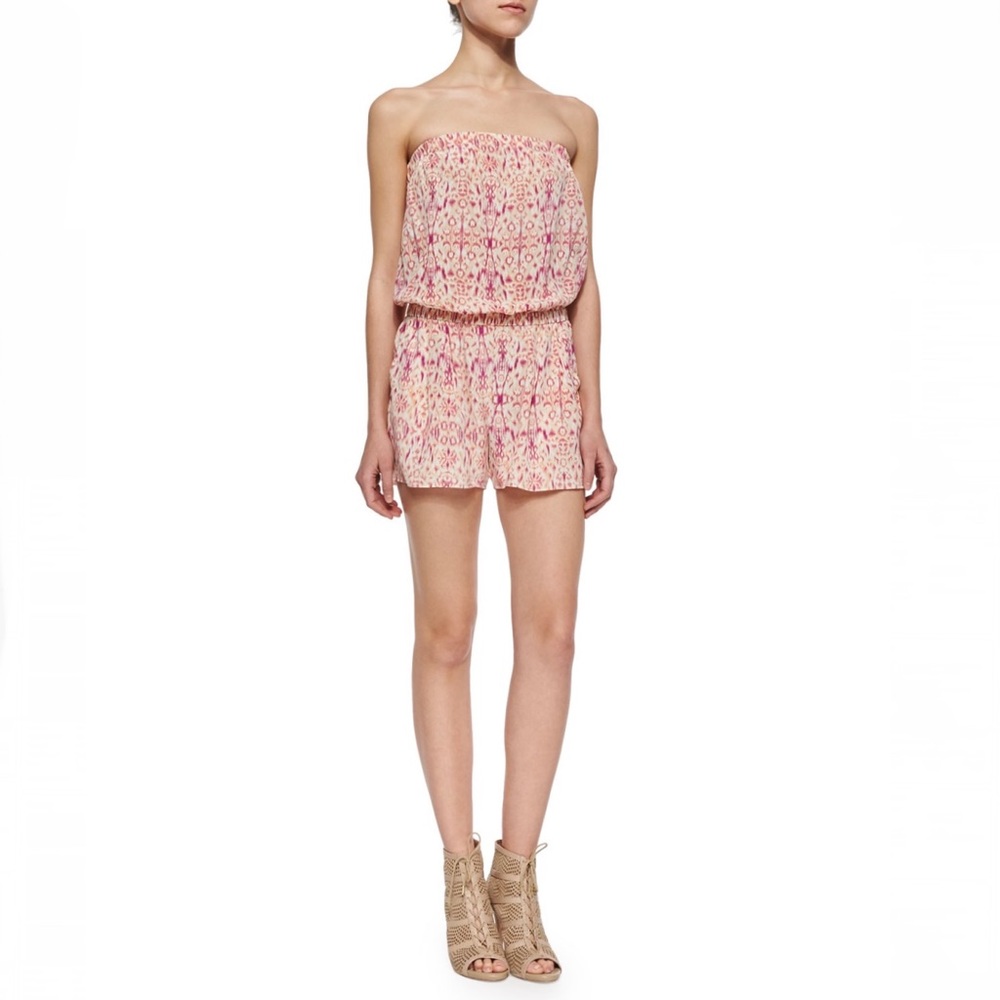 JOIE SILK STRAPLESS PRINTED ROMPER - Picture 8 of 8